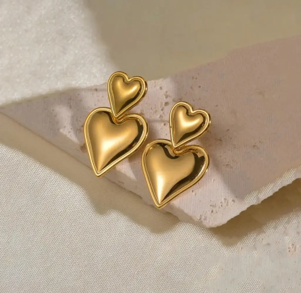 Double Heart Earrings