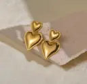 Double Heart Earrings