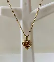Golden Heart Crystal Pendant