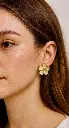 white flower earrings