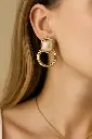 Pearl Halo Dual Hoop Earrings