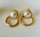 Pearl Halo Dual Hoop Earrings