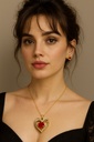 Eternal Flame Red Heart pendent Necklace