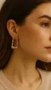 Golden Heartbeat Hoops Earrings