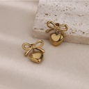 Gold bowstyle earrings