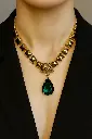 Emerald Drop Luxe Necklace Set