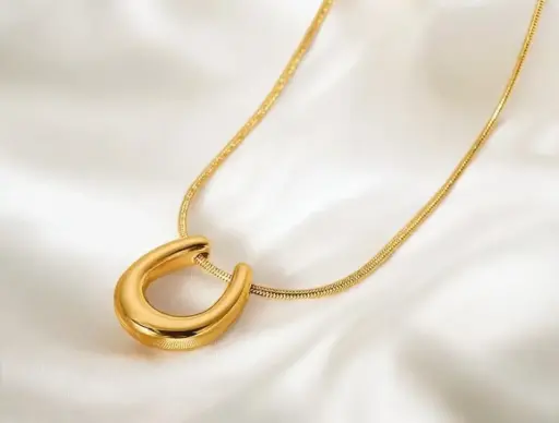 [SM-20] Gold- Plated Quirky Pendent with Chain
