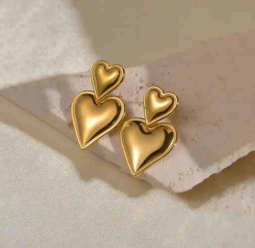 [SM-8] Double Heart Earrings