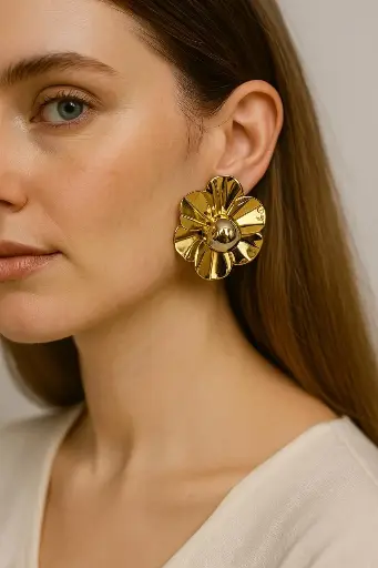[SM26] Golden Bloom Studs