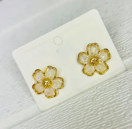 [SM-27] white flower earrings