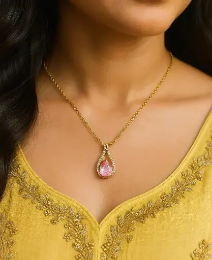 [SM-42] Pink Drop Pendent