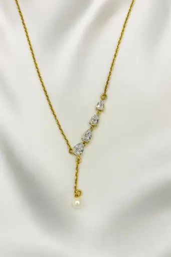 [SM-47] Pearl Drop Elegance Necklace