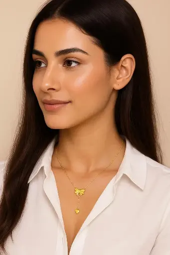 [SM- 50] Bow Pendent Necklace